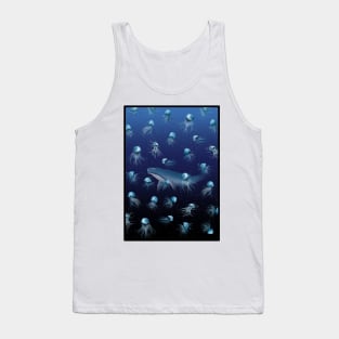 Jellyfish and blue whale Tank Top